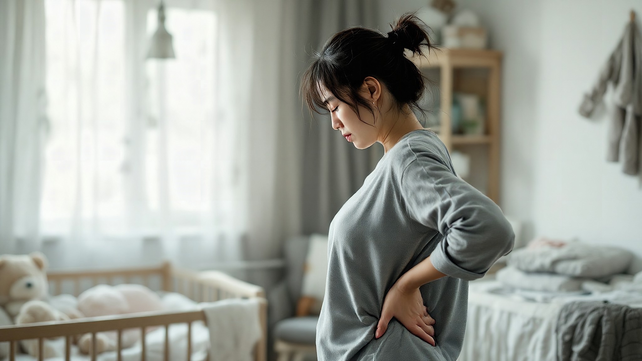 産後の腰痛・股関節痛に悩む女性|亀山市の整体Derive